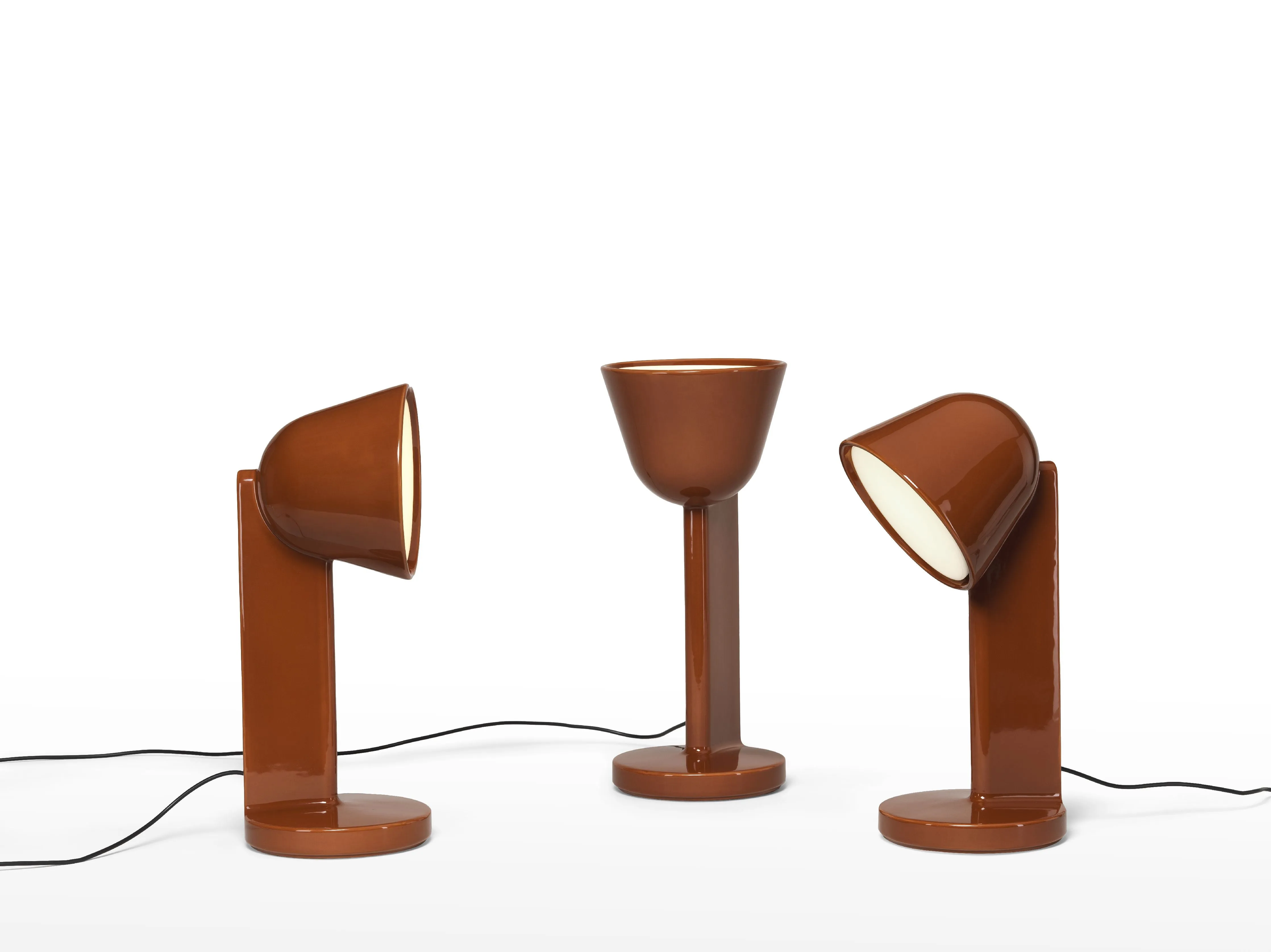 Flos Cramique Table Lamp Down, Rust Red