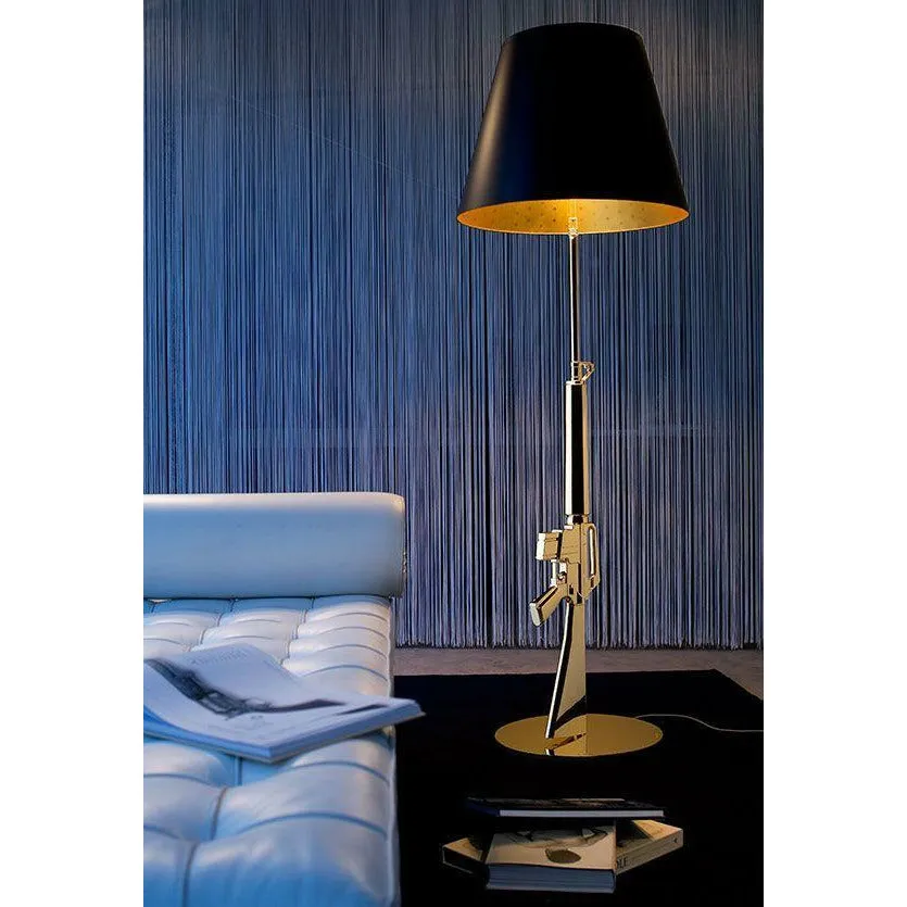 Flos Guns Lounge Floor Lamp, Gold/Black