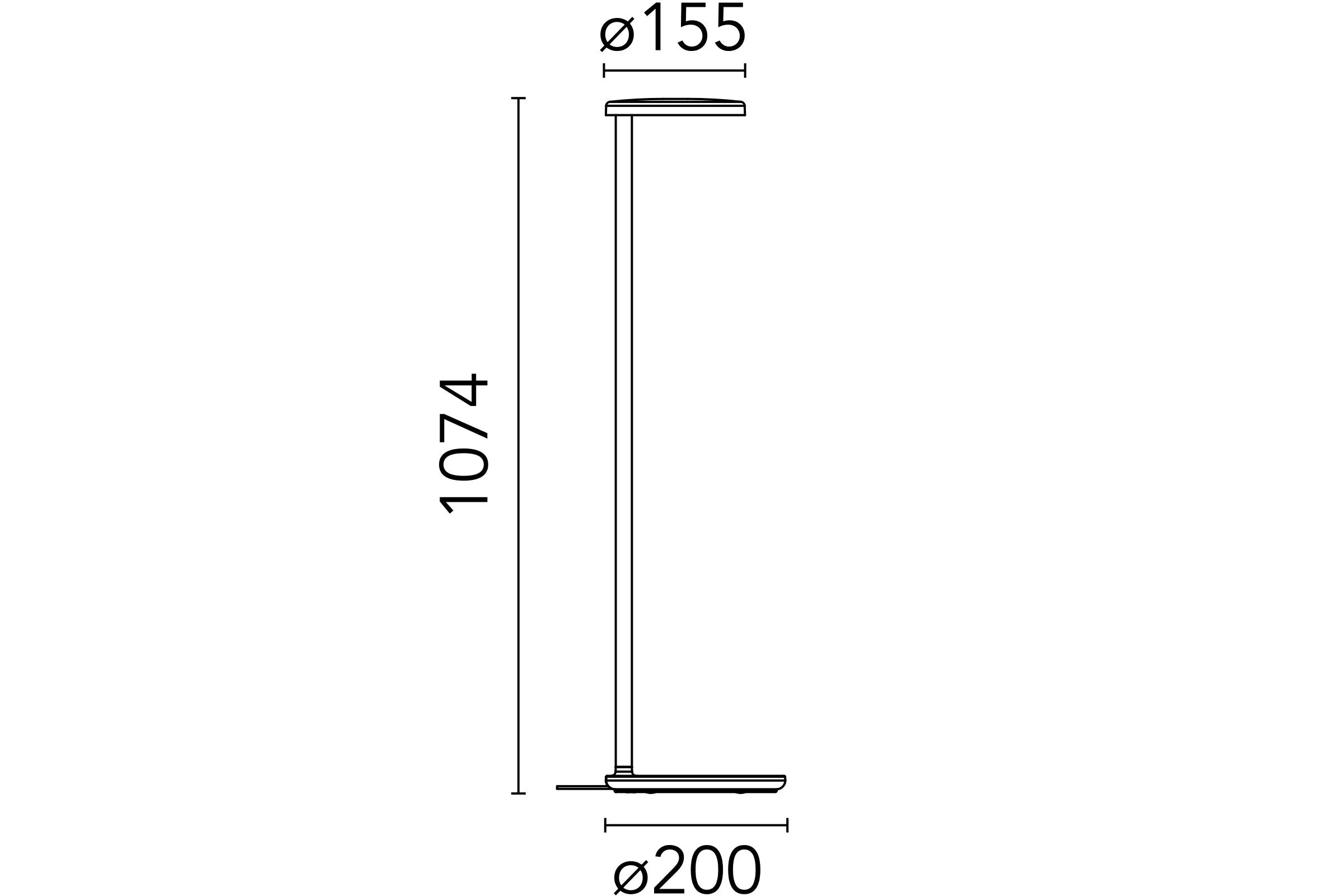 Flos Oblique Floor Lamp Usb C, Matt Brown