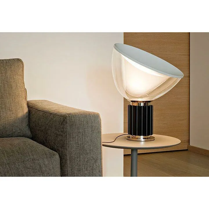 Flos Taccia Small Table Lamp Glass Shade Small, Silver