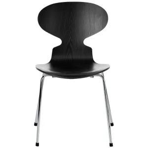 Fritz Hansen Ant Chair Colored Ash 4 L EggEd, Black