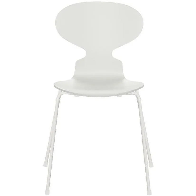 Fritz Hansen Ant Chair Lacquered White Shell, White Base
