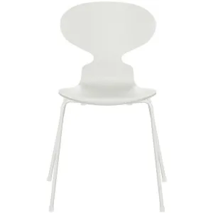 Fritz Hansen Ant Chair Lacquered White Shell, White Base