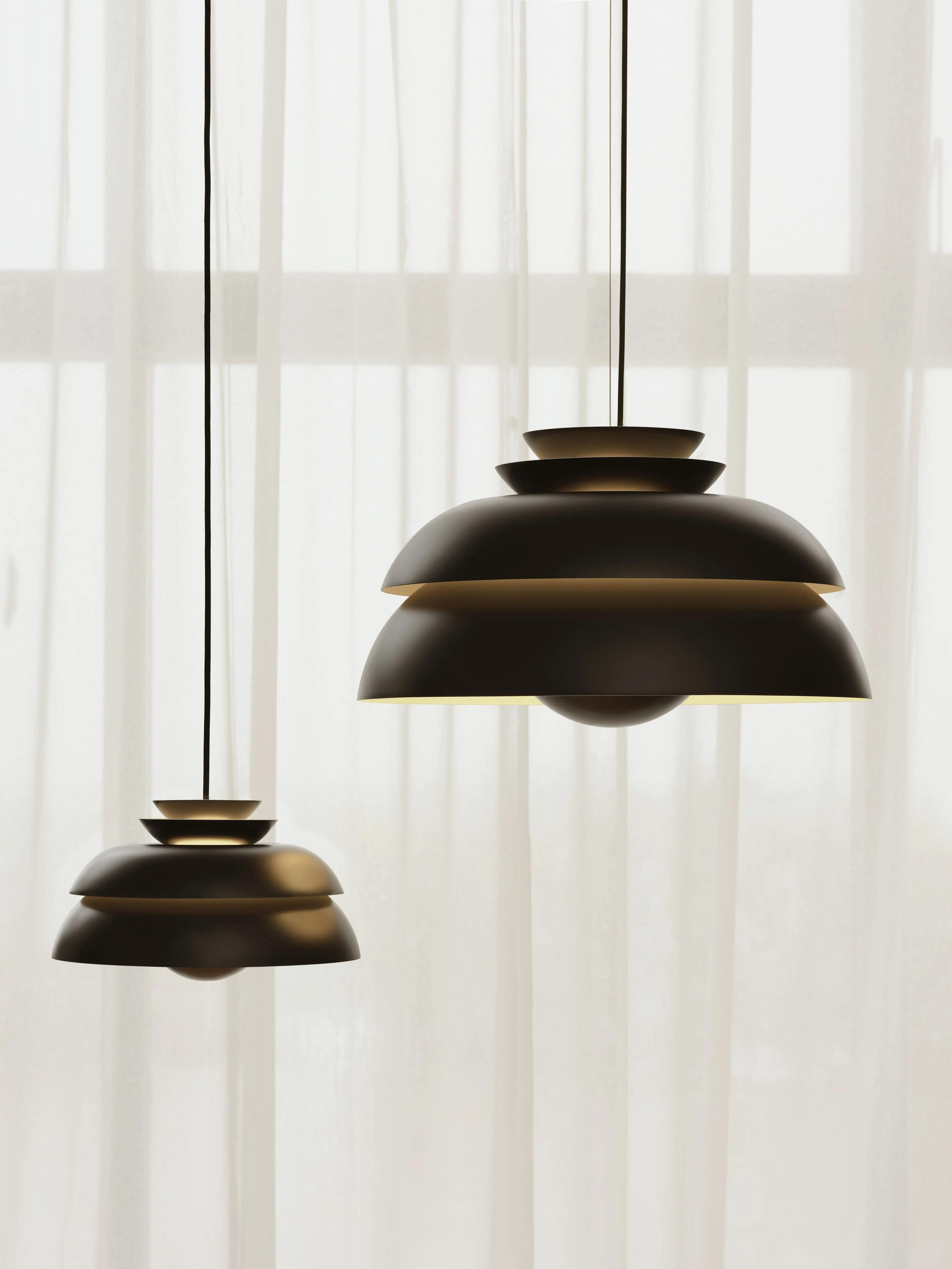 Fritz Hansen Concert Suspension Lamp Black Matt, 32 Cm