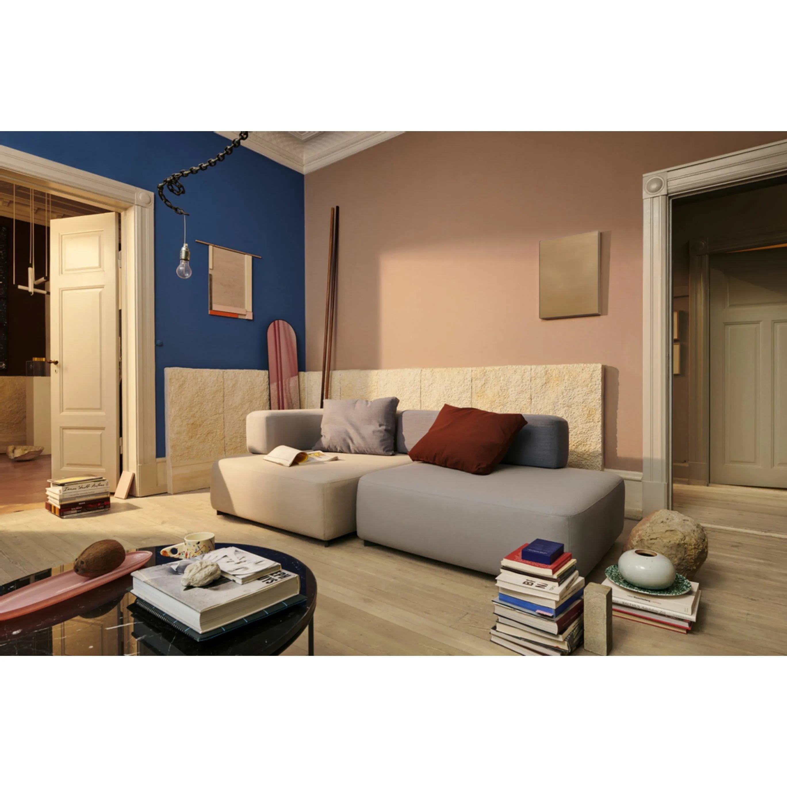 Fritz Hansen Pl240 4 Alphabet 2 Seater Sofa Hue, Fossil