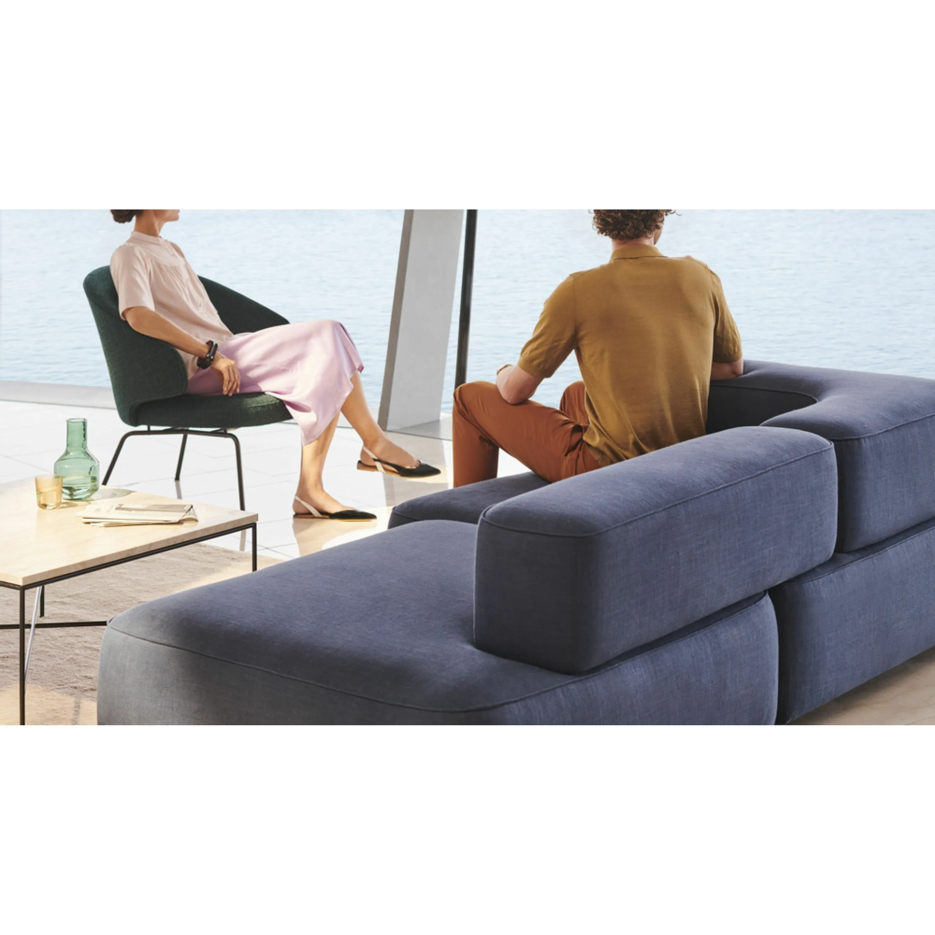 Fritz Hansen Pl240 4 Alphabet 2 Seater Sofa Hue, Fossil