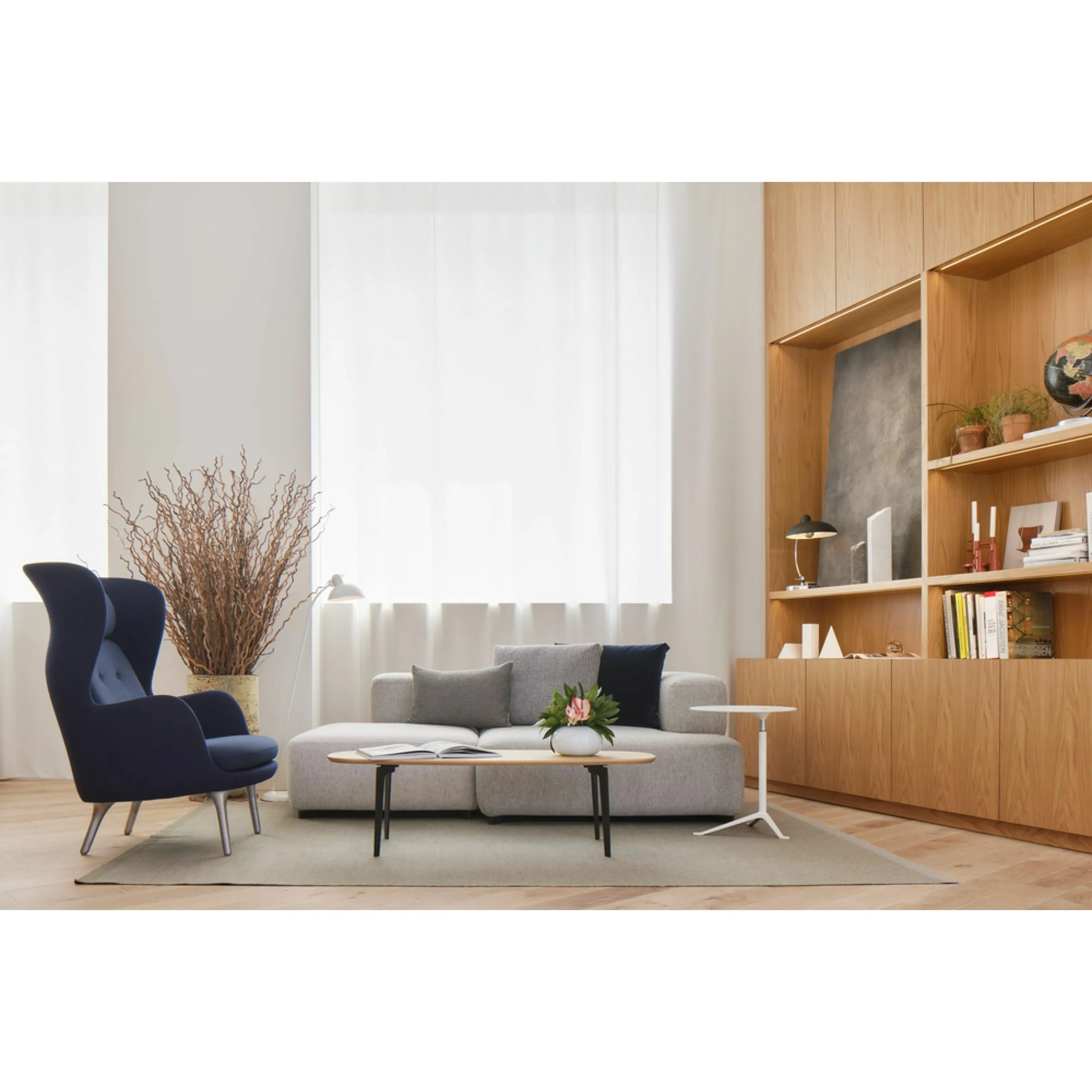 Fritz Hansen Pl240 4 Alphabet 2 Seater Sofa Hue, Fossil