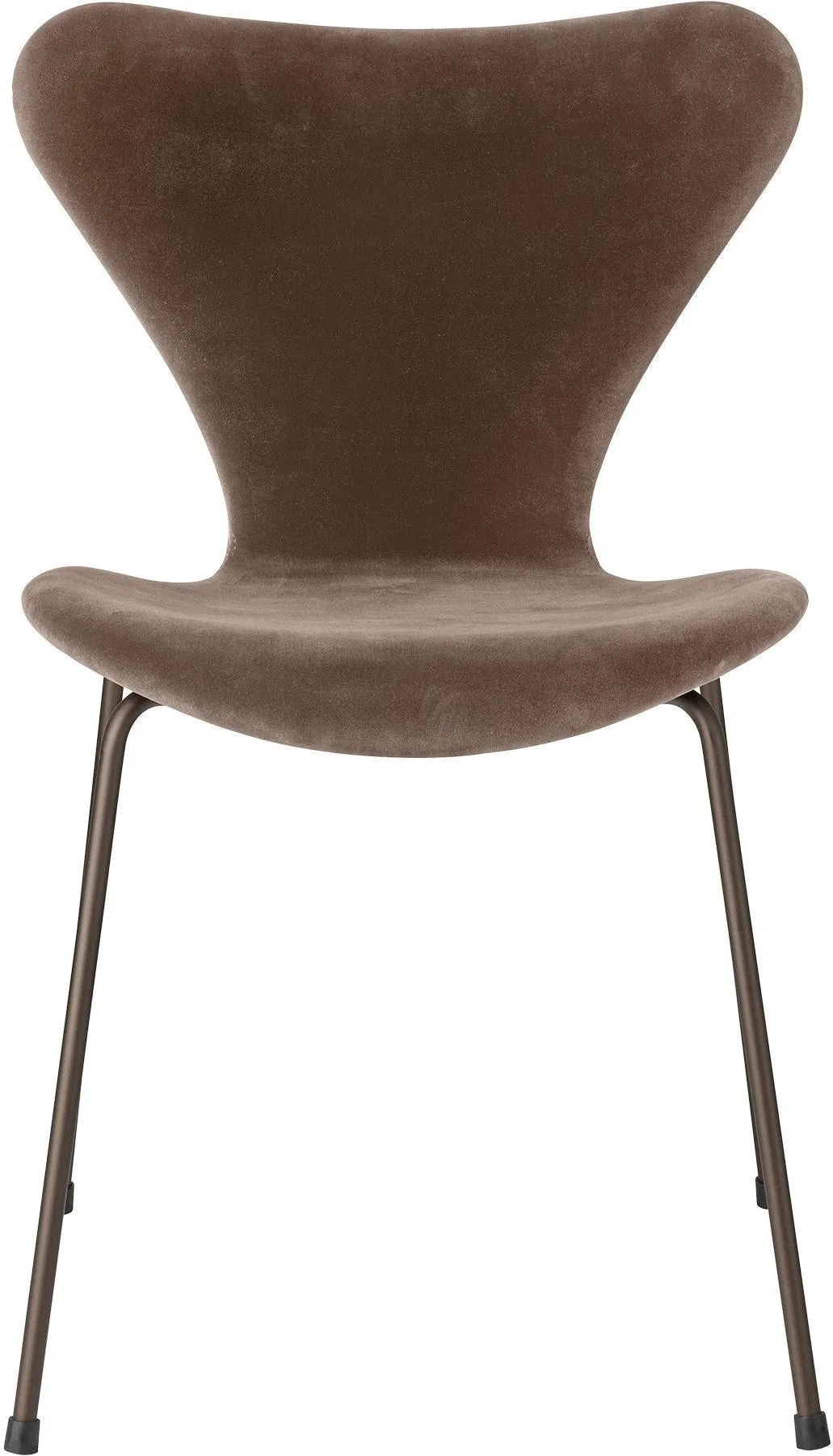 Fritz Hansen Series 7 Chair Full Upholstery, Brown Bronze/Belfast Velvet Grey Brown