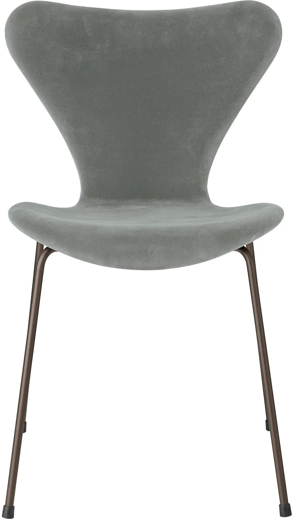 Fritz Hansen Series 7 Chair Full Upholstery, Brown Bronze/Belfast Velvet Seal Grey