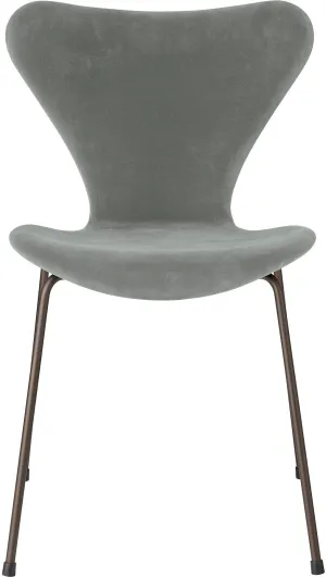 Fritz Hansen Series 7 Chair Full Upholstery, Brown Bronze/Belfast Velvet Seal Grey