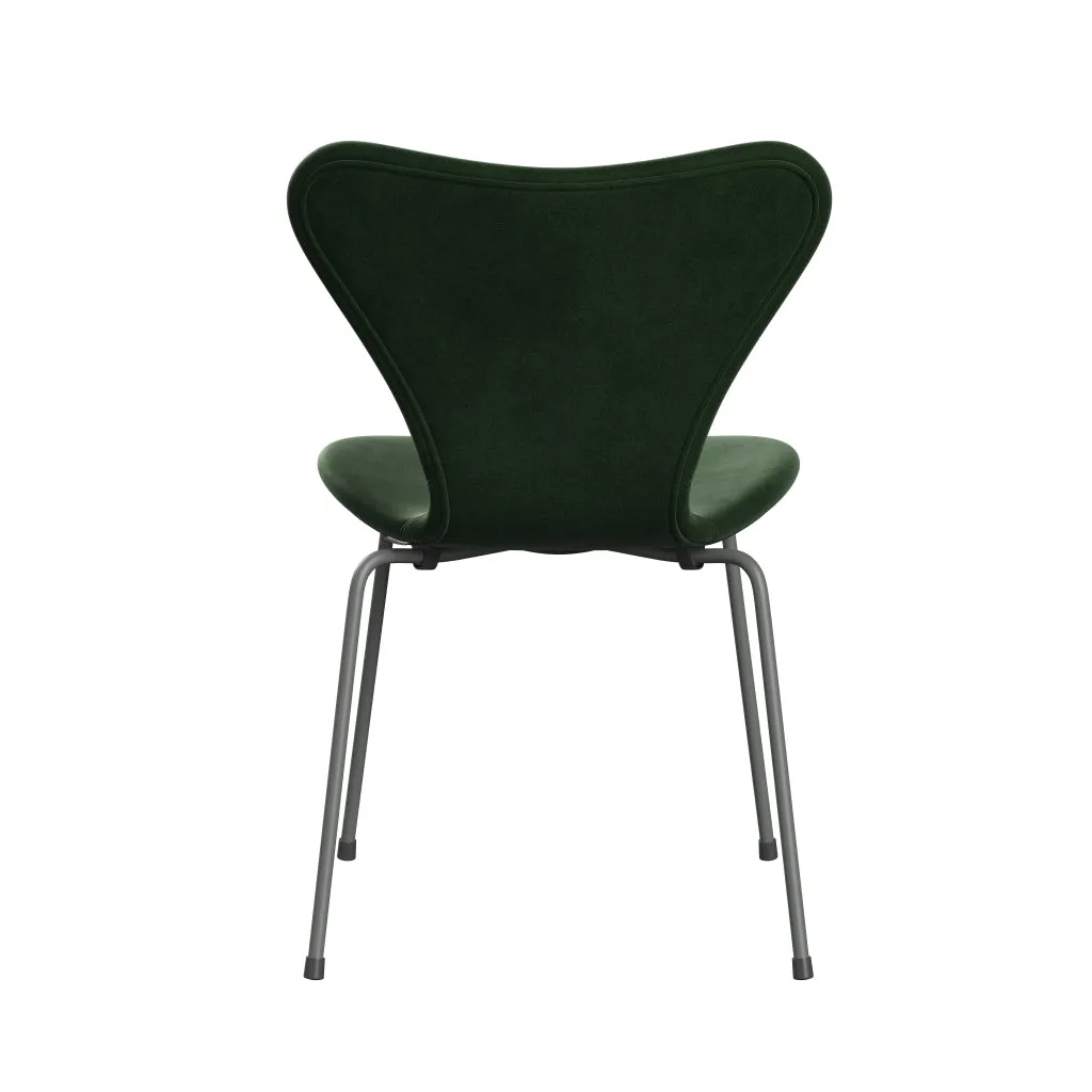 Fritz Hansen Series 7 Chair Full Upholstery, Silver Grey/Belfast Velvet Forest Green
