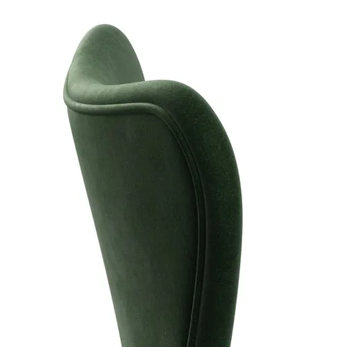 Fritz Hansen Series 7 Chair Full Upholstery, Silver Grey/Belfast Velvet Forest Green