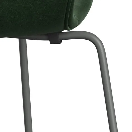 Fritz Hansen Series 7 Chair Full Upholstery, Silver Grey/Belfast Velvet Forest Green