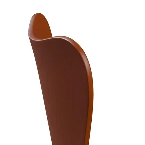 Fritz Hansen Series 7 Chair Unupholstered, Chrome/Dyed Ash Paradise Orange