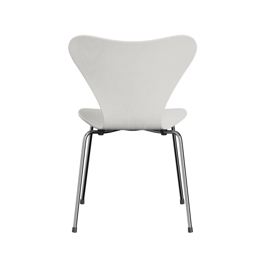 Fritz Hansen Series 7 Chair Unupholstered, Chrome/Dyed Ash White