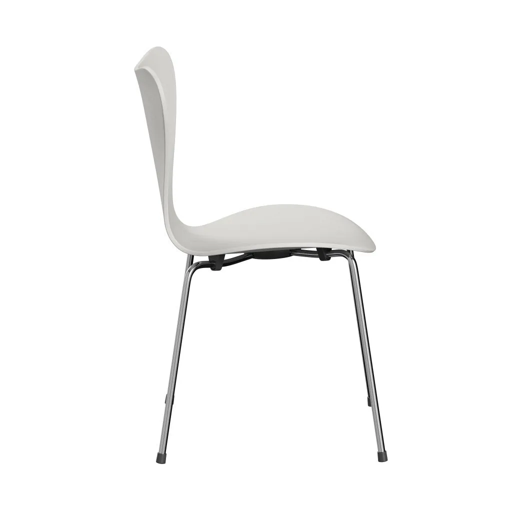 Fritz Hansen Series 7 Chair Unupholstered, Chrome/Dyed Ash White