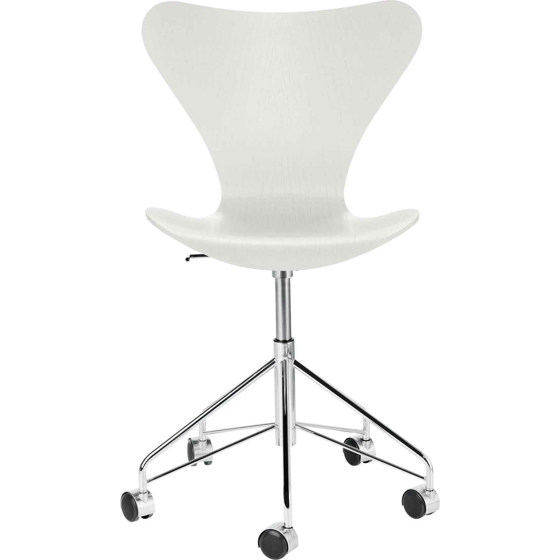 Fritz Hansen Series 7 Swivel Chair Colored Ash, White