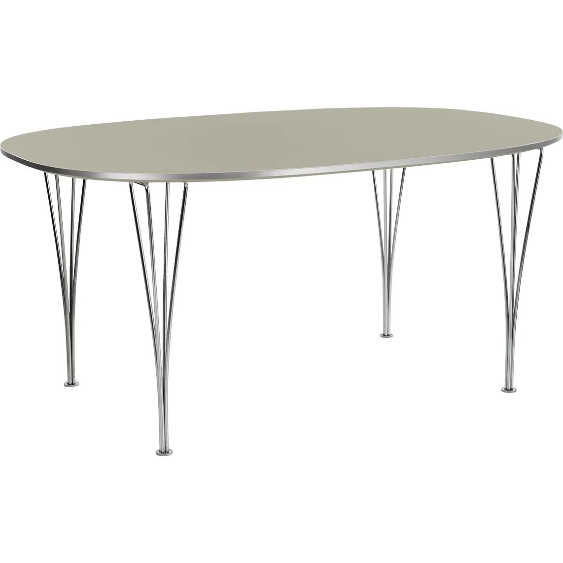Fritz Hansen Superellipse Table 100 X170 Cm, Grey Efeso Laminate