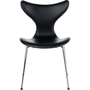 Fritz Hansen The Lily Chair Fully Upholstered Leather, Essential Black