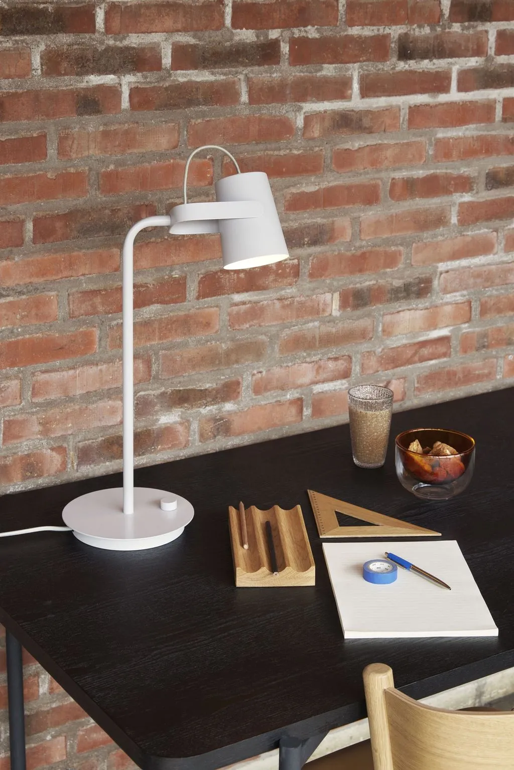 Hbsch Ardent Table Lamp, Light Grey
