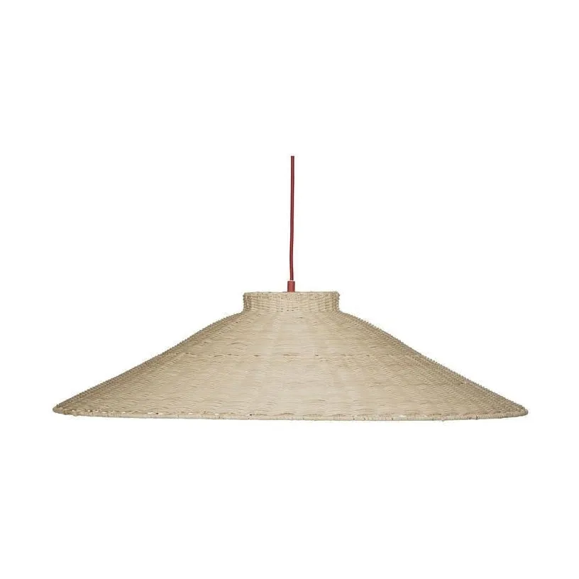 Hbsch Chand Ceiling Lamp, Natural/Red
