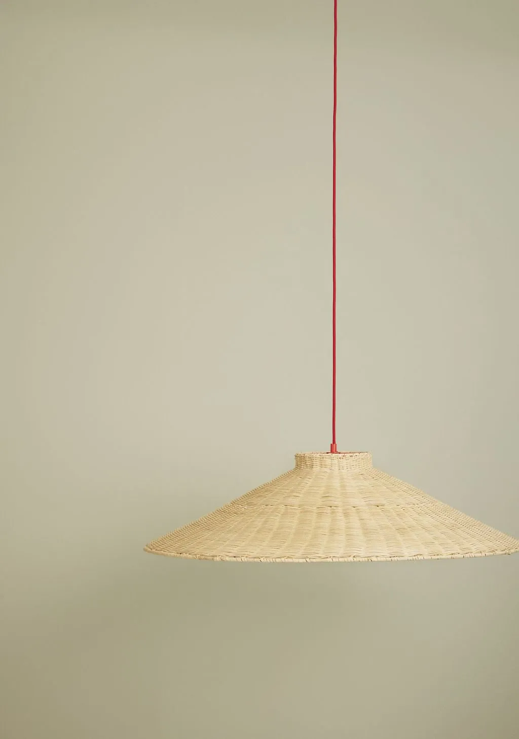 Hbsch Chand Ceiling Lamp, Natural/Red