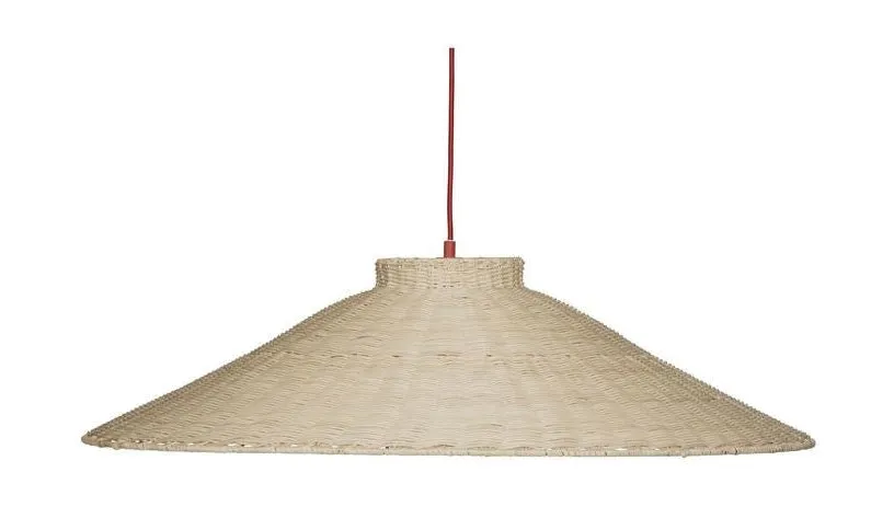 Hbsch Chand Ceiling Lamp, Natural/Red