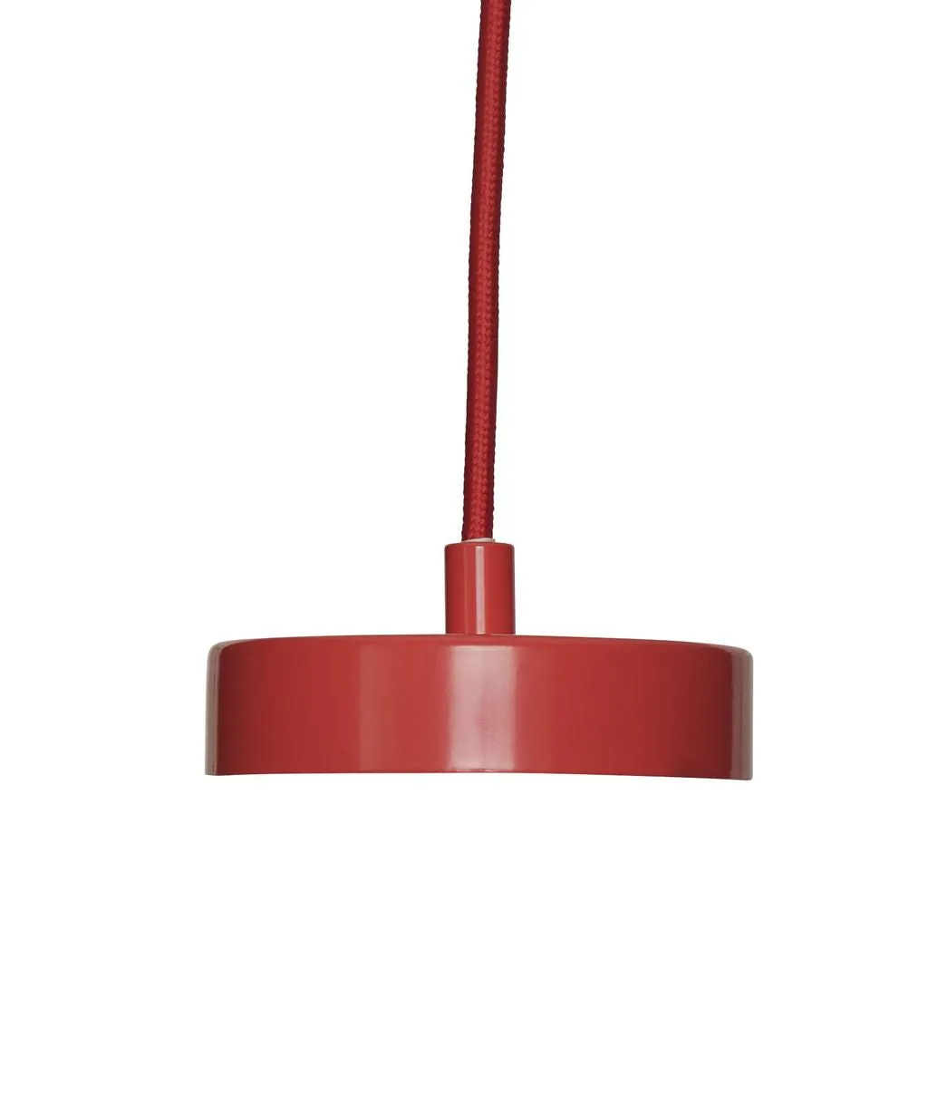 Hbsch Chand Ceiling Lamp, Natural/Red