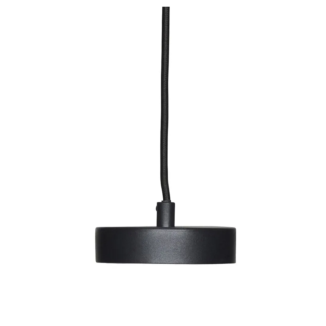 Hbsch Chand Oval Ceiling Lamp, Black/Natural