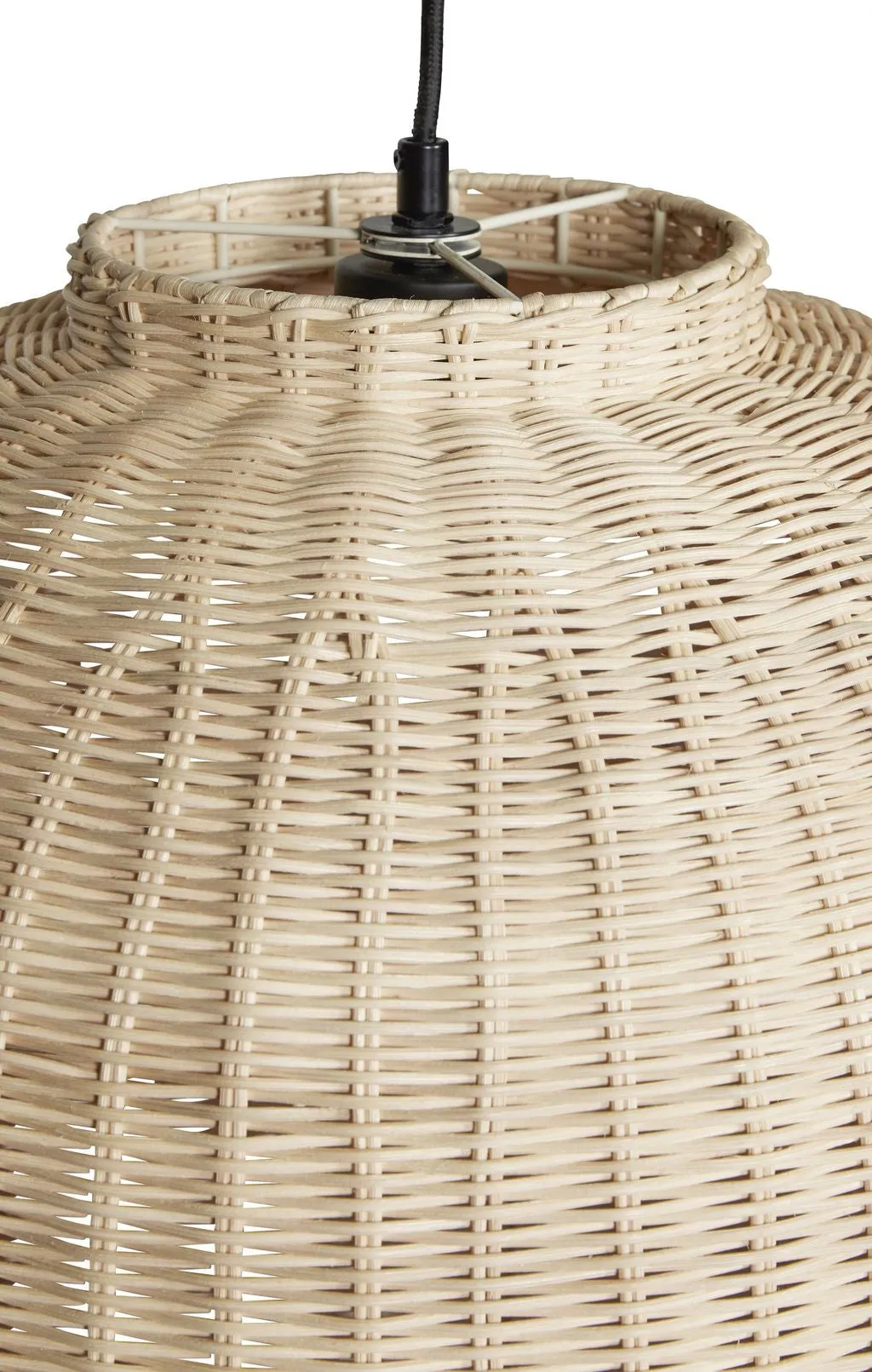 Hbsch Chand Oval Ceiling Lamp, Black/Natural