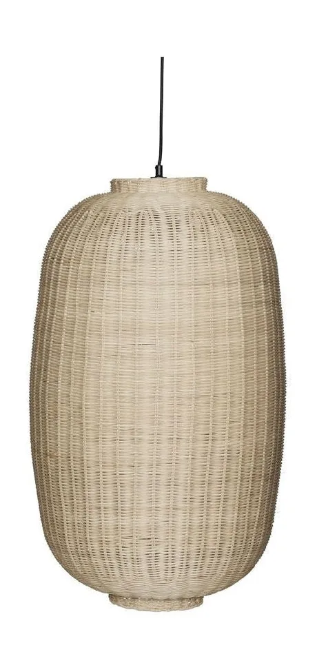 Hbsch Chand Oval Ceiling Lamp, Black/Natural