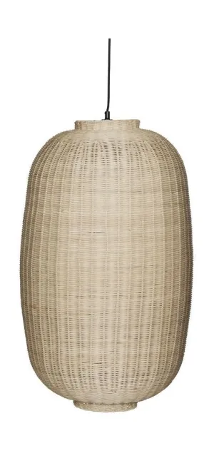 Hbsch Chand Oval Ceiling Lamp, Black/Natural
