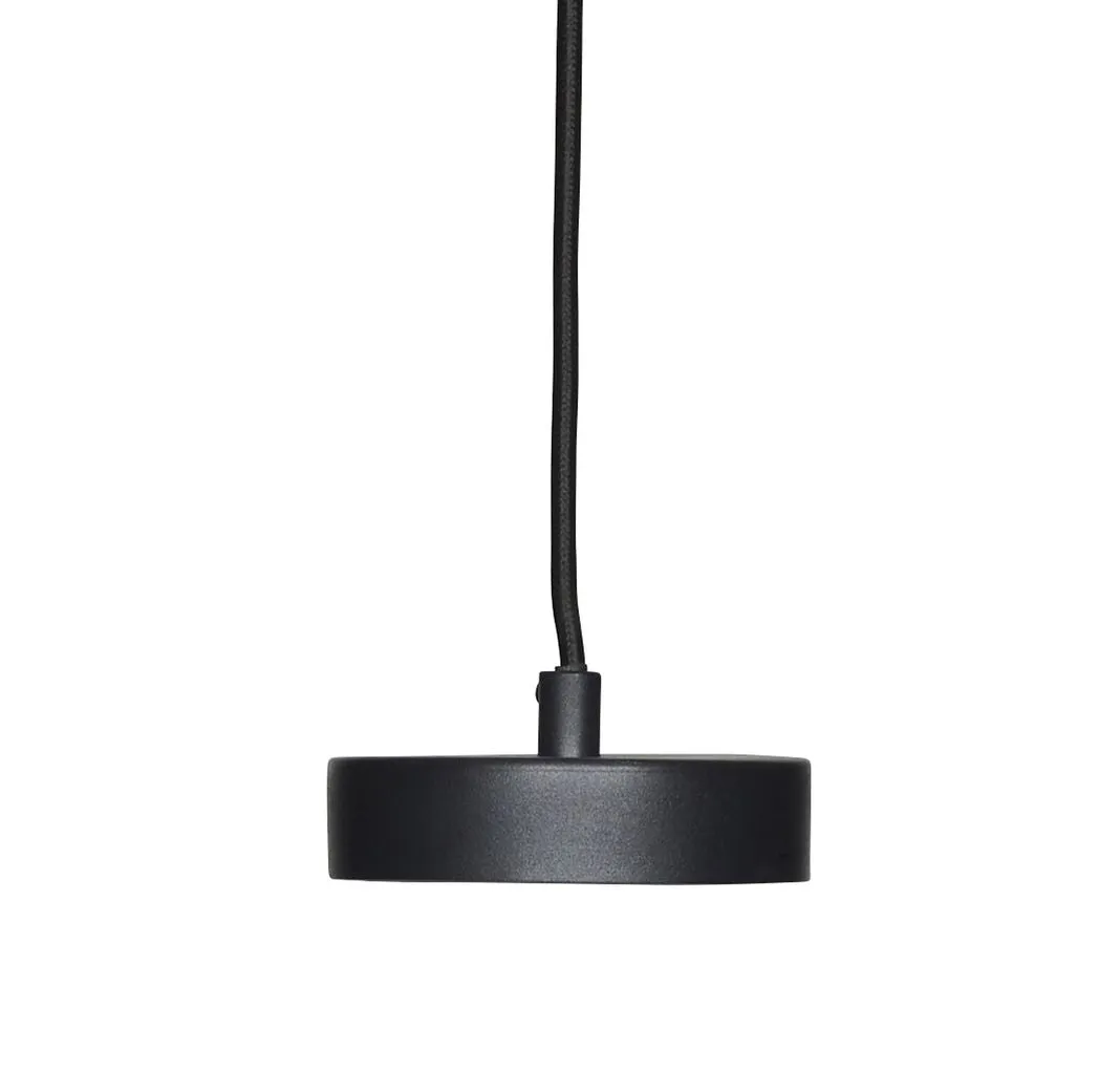 Hbsch Chand Oval Ceiling Lamp, Black/Natural