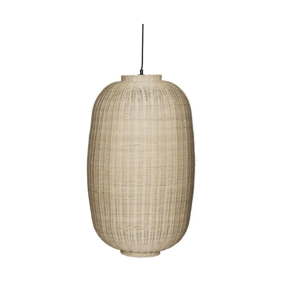 Hbsch Chand Oval Ceiling Lamp, Black/Natural