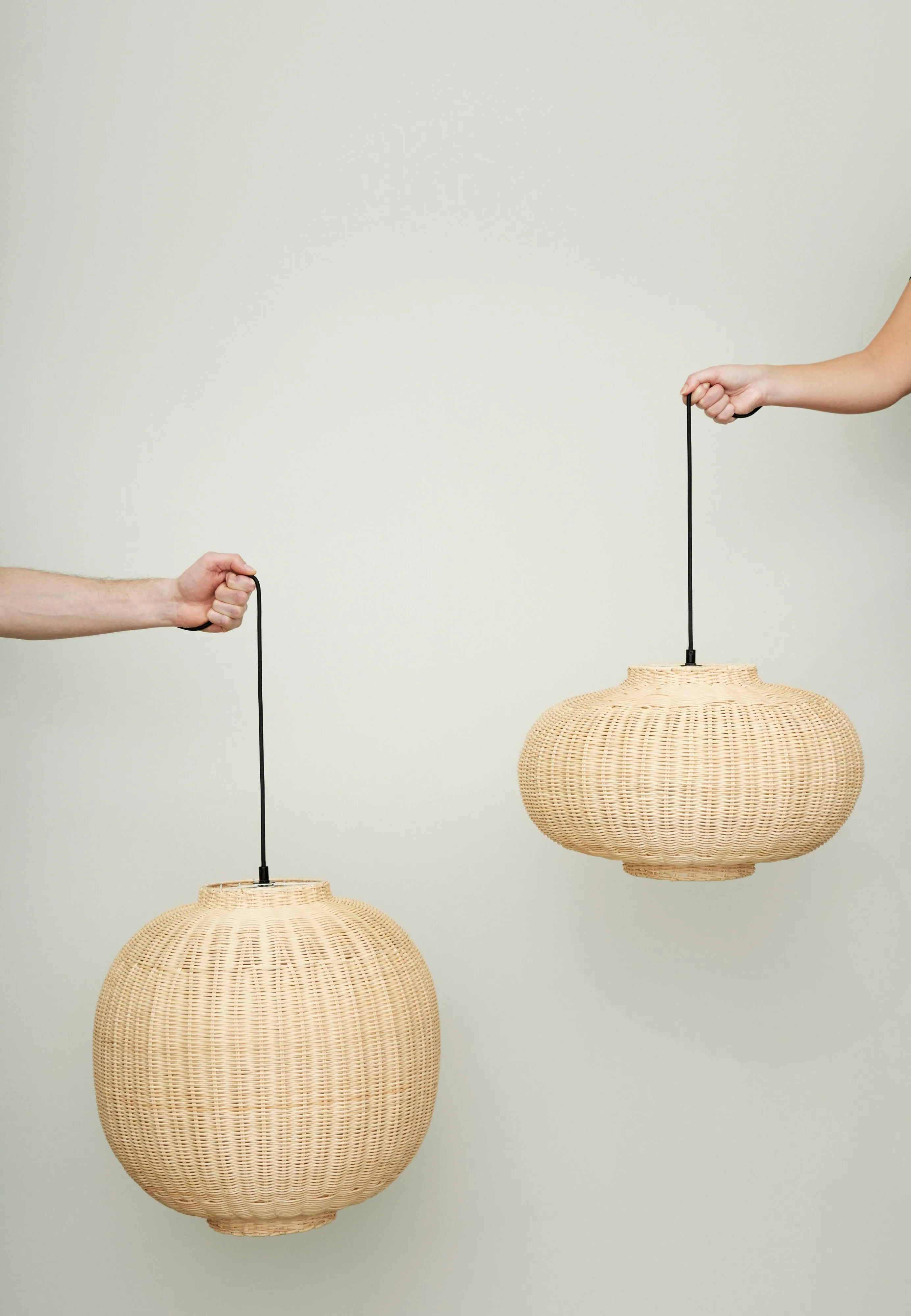 Hbsch Chand Pendant Ellipse Natural