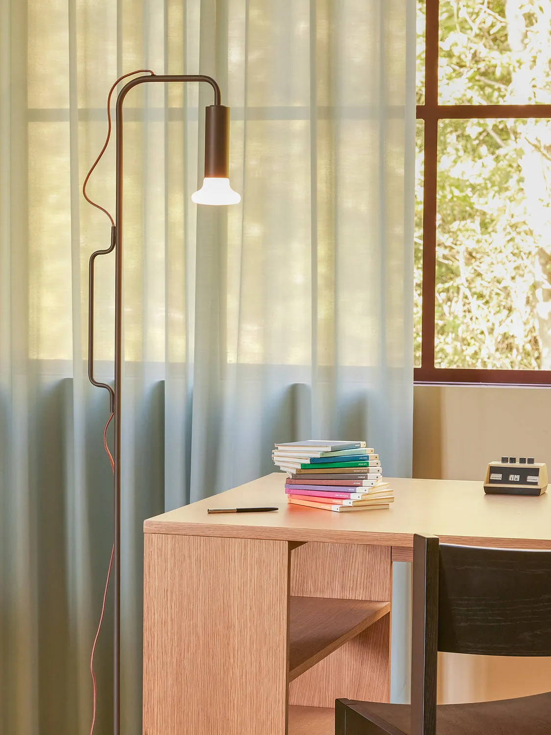 Hbsch Iso Floor Lamp, Brown