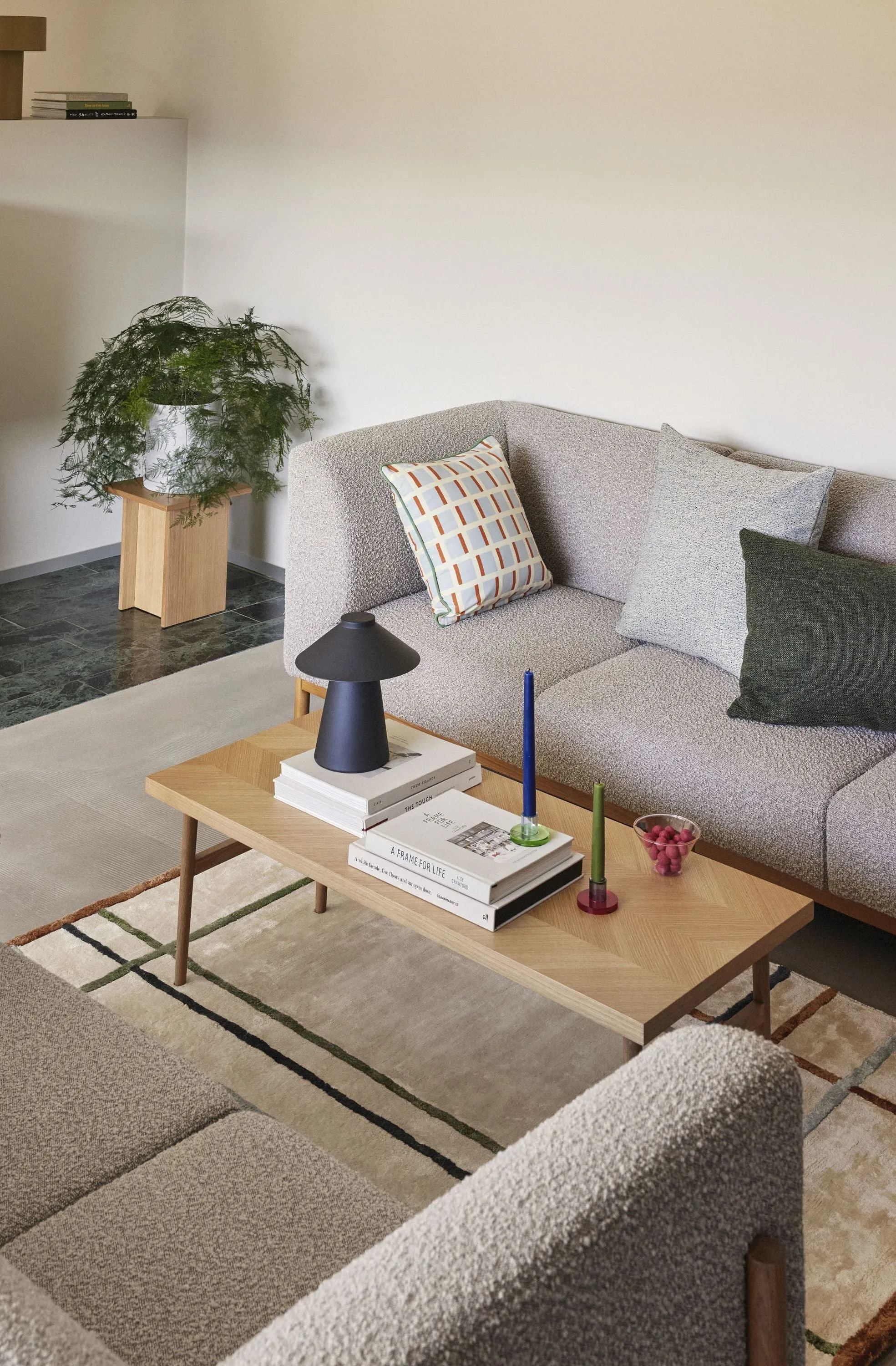Hbsch Moment 3 Seater Sofa, Grey/Natural
