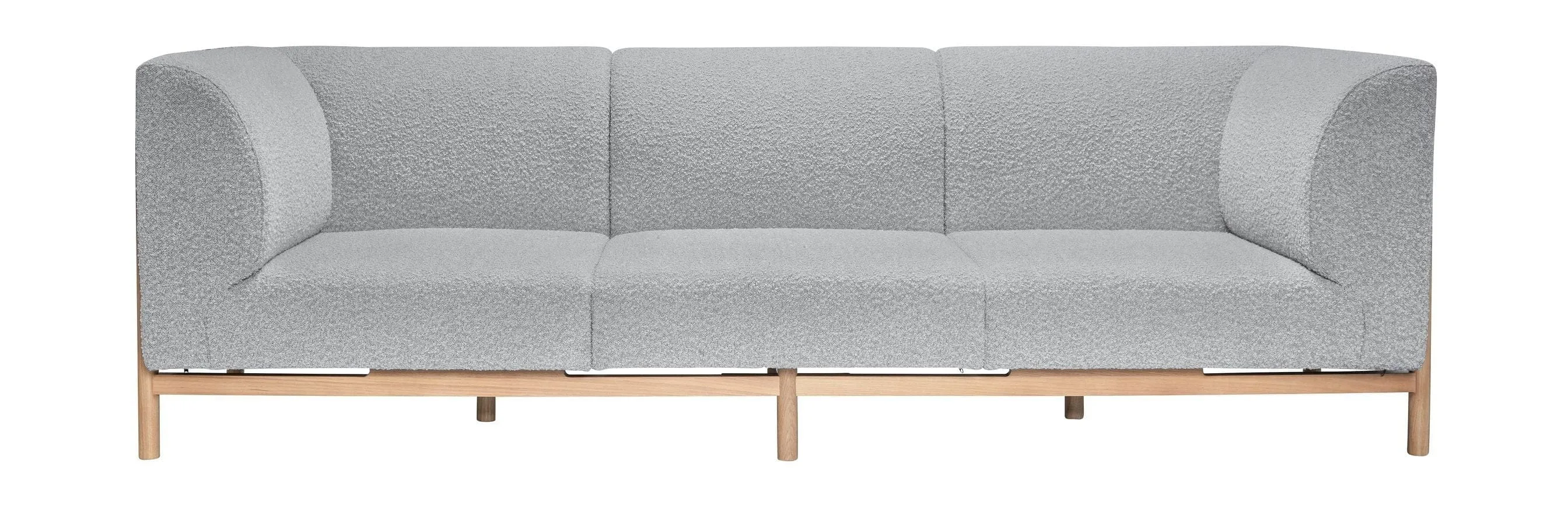 Hbsch Moment 3 Seater Sofa, Grey/Natural