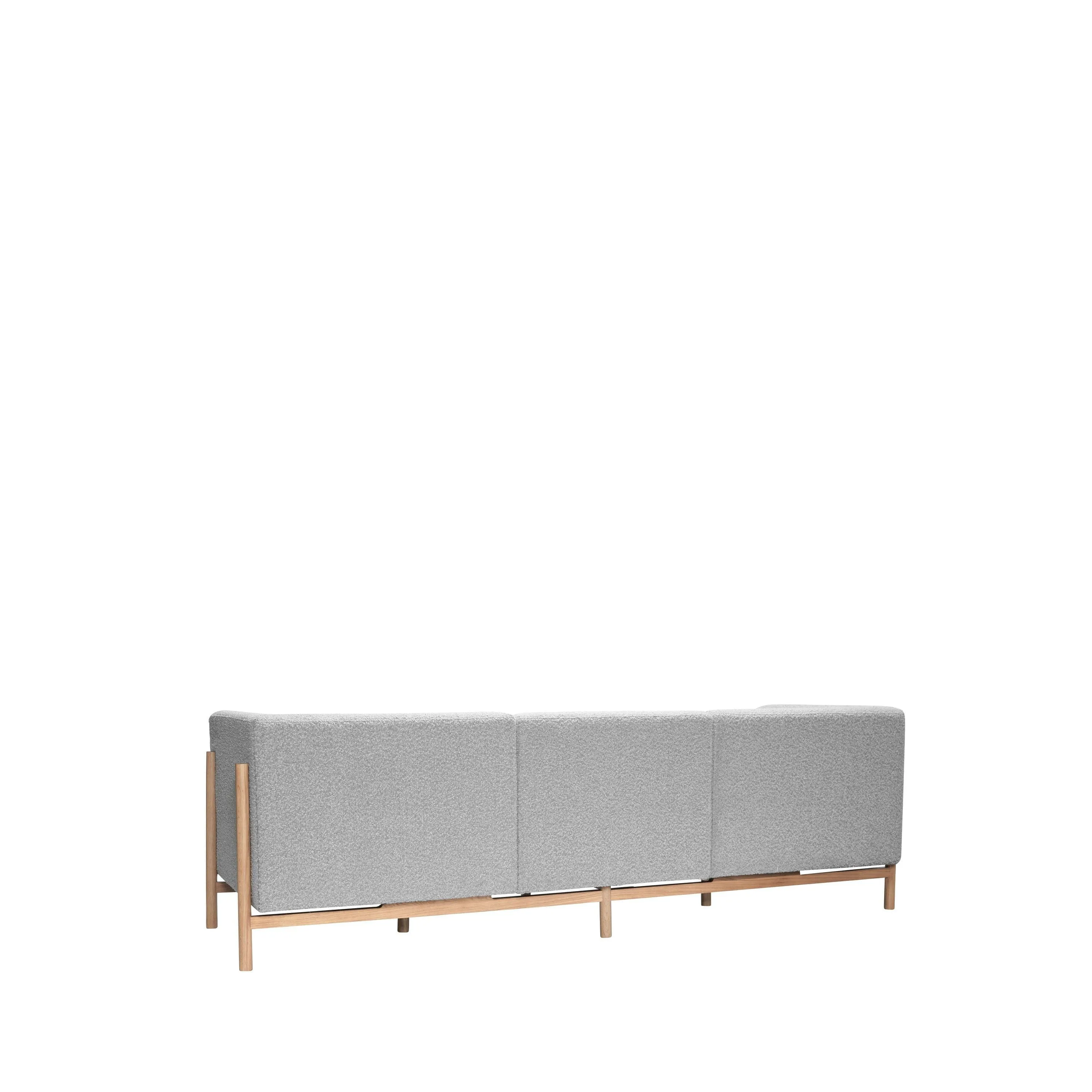 Hbsch Moment 3 Seater Sofa, Grey/Natural