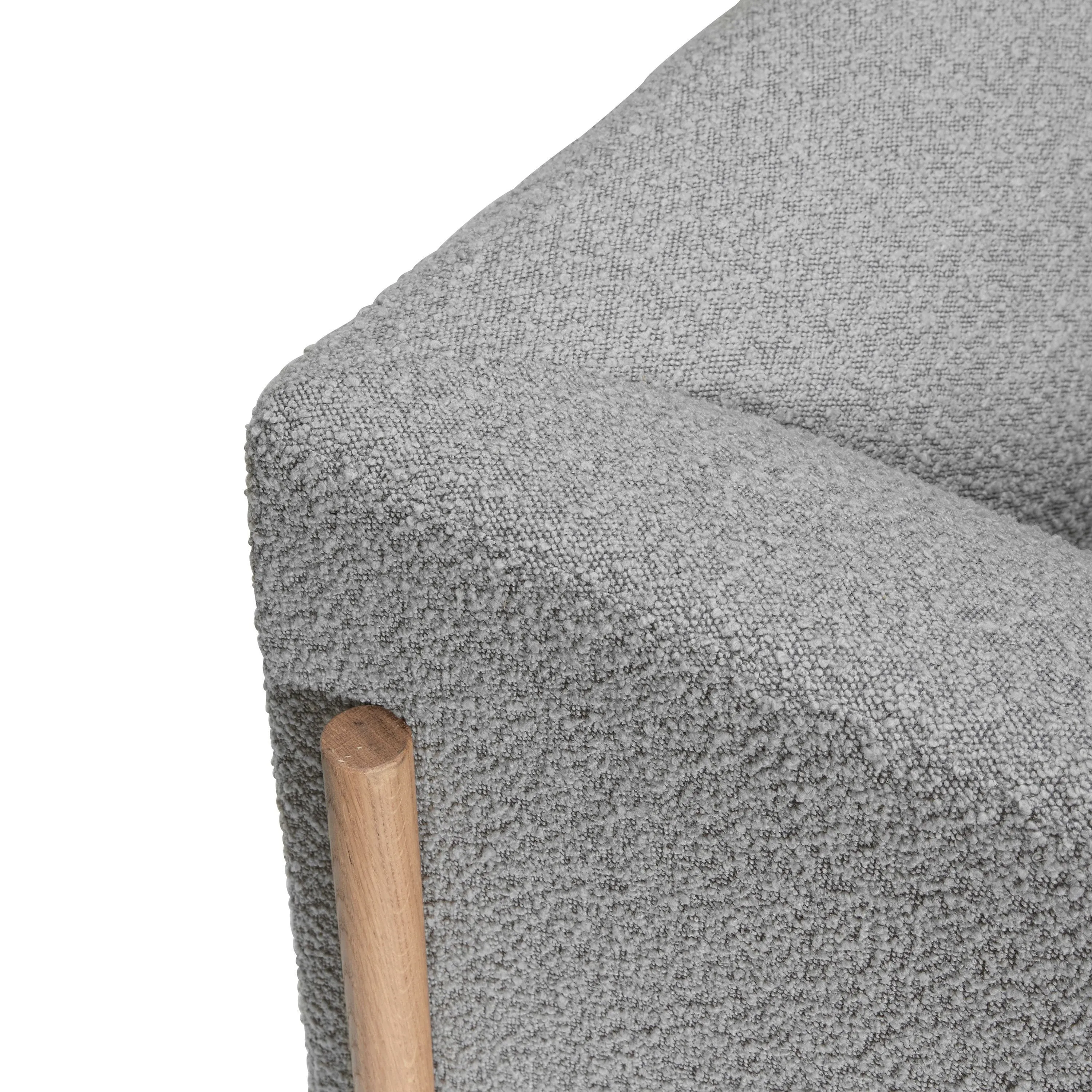 Hbsch Moment 3 Seater Sofa, Grey/Natural