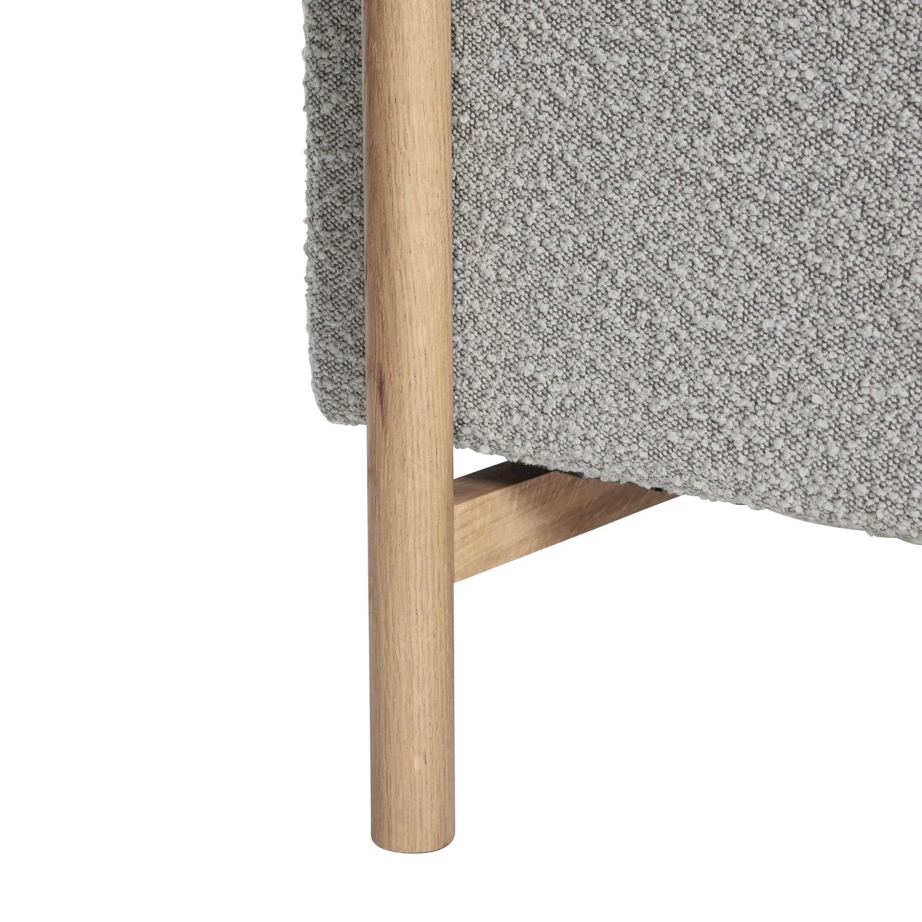 Hbsch Moment 3 Seater Sofa, Grey/Natural