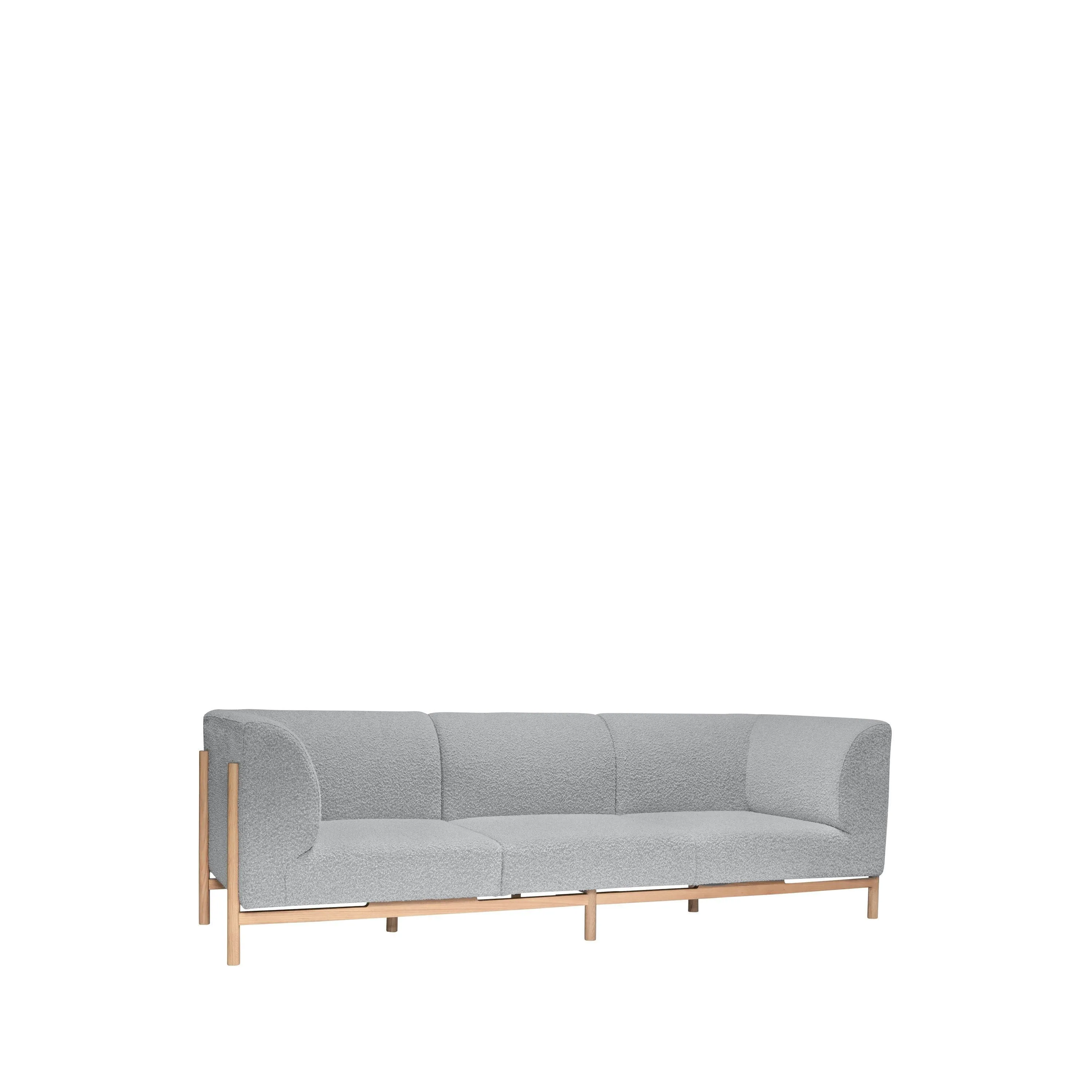 Hbsch Moment 3 Seater Sofa, Grey/Natural