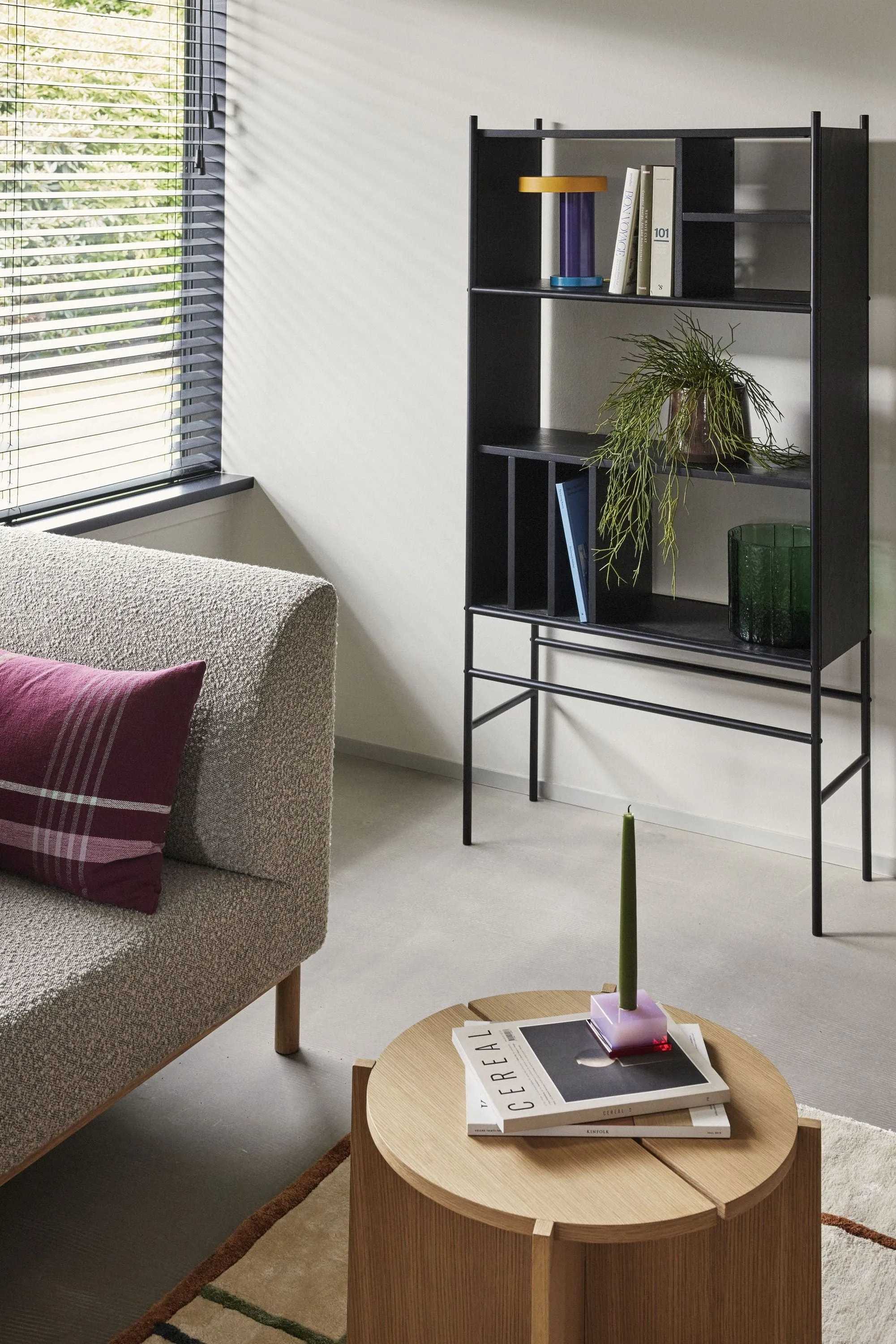Hbsch Moment 3 Seater Sofa, Grey/Natural