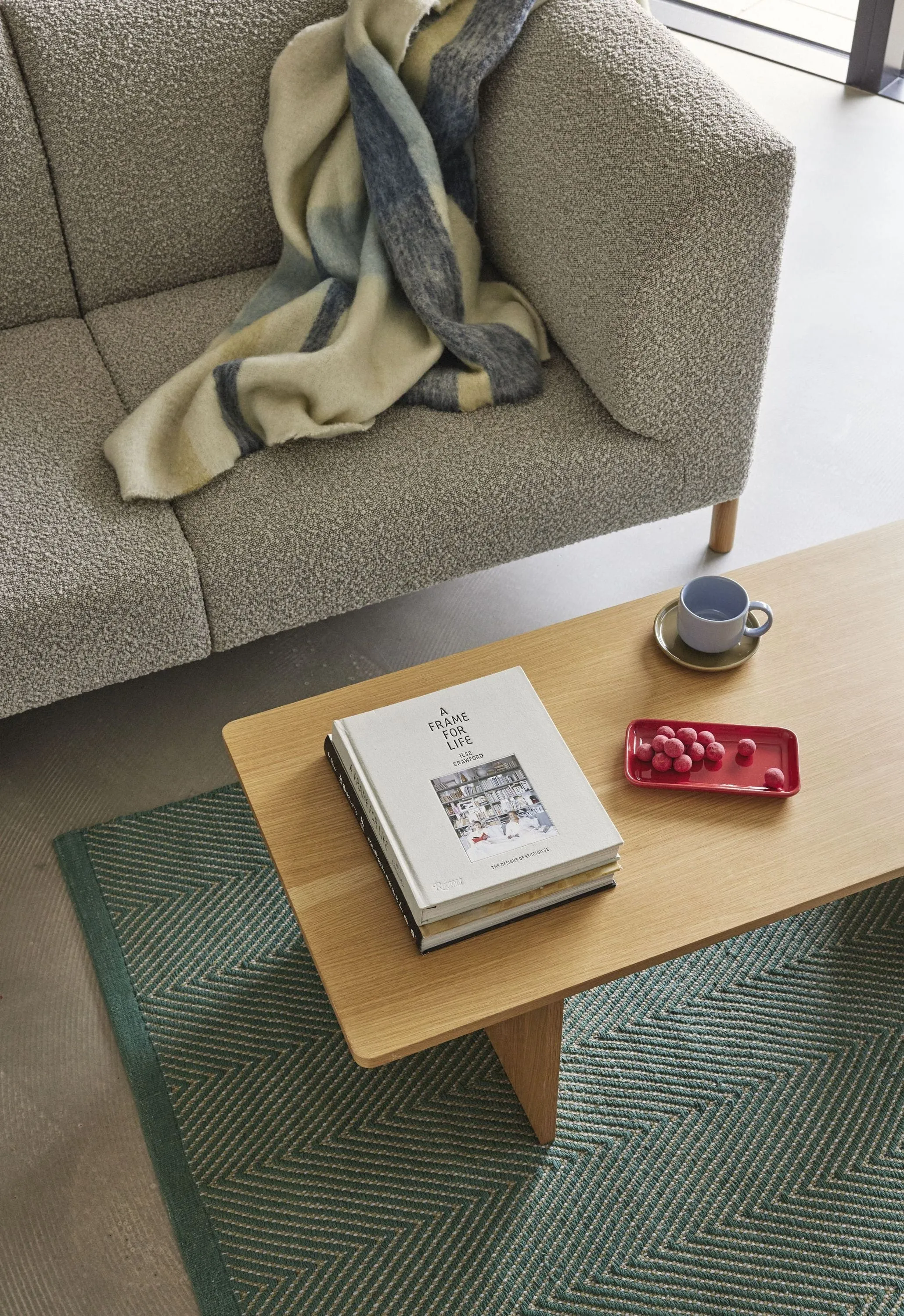 Hbsch Moment 3 Seater Sofa, Grey/Natural