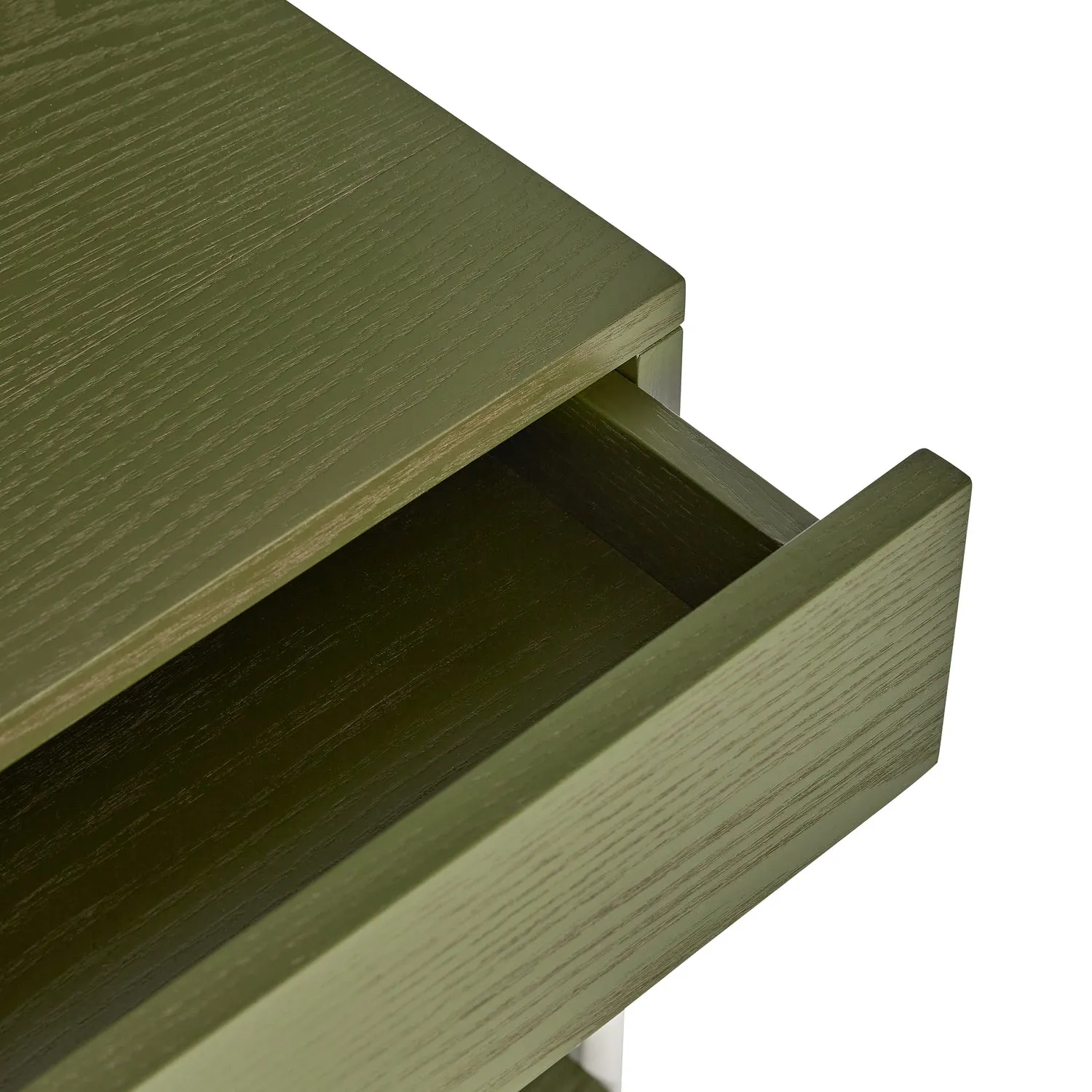 Hbsch Noir Bedside Table, Green/White