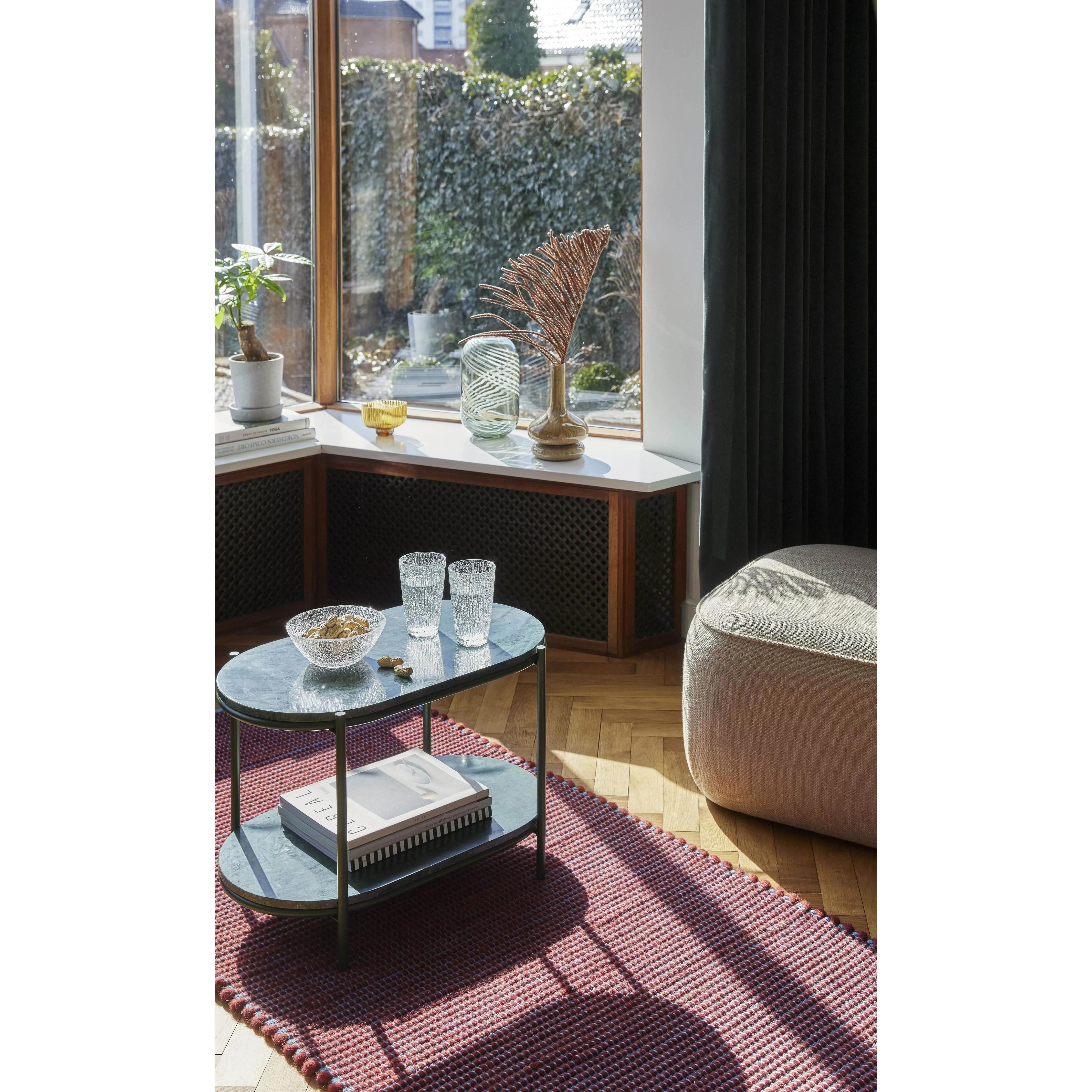 Hbsch Nusa Table Metal/Marble Green