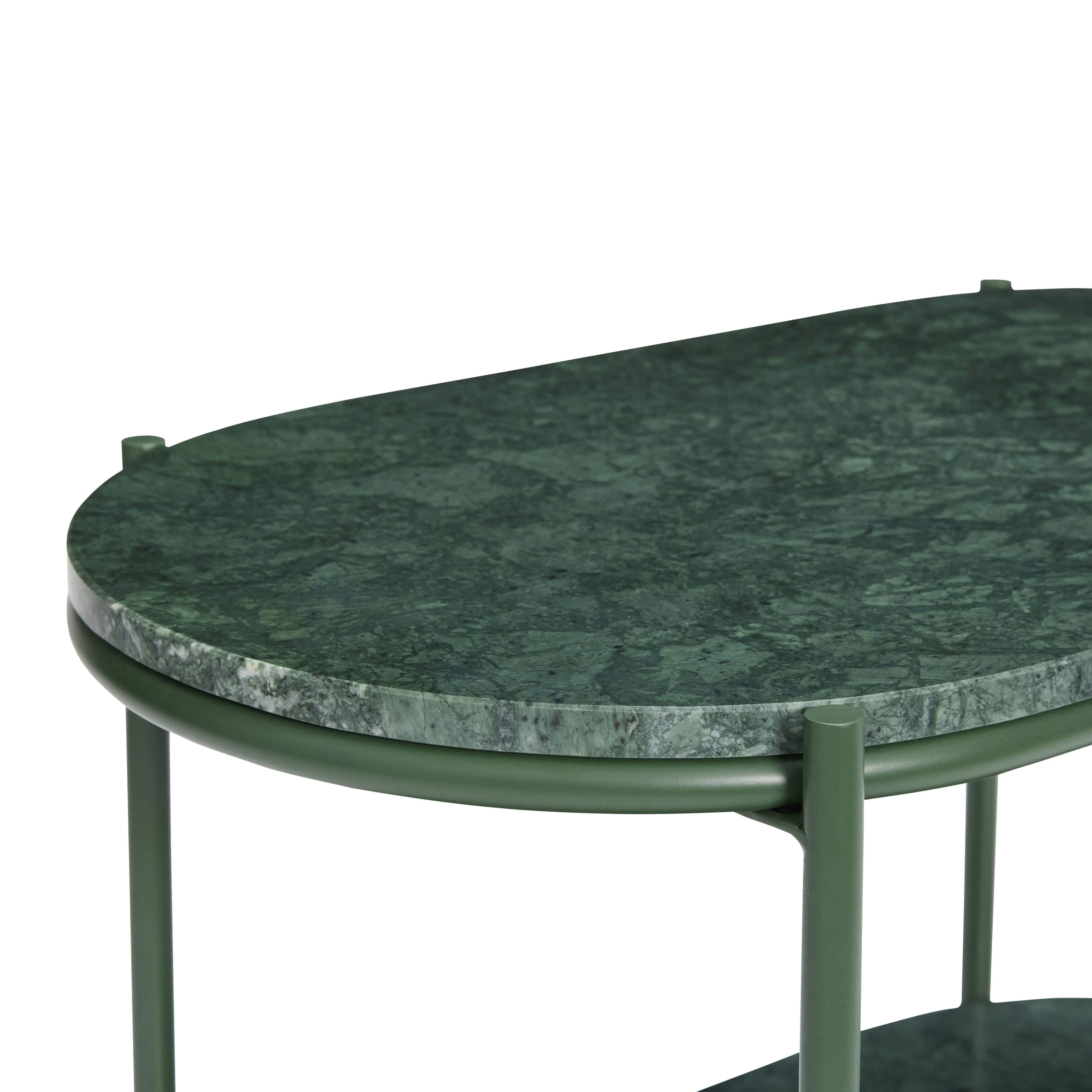Hbsch Nusa Table Metal/Marble Green