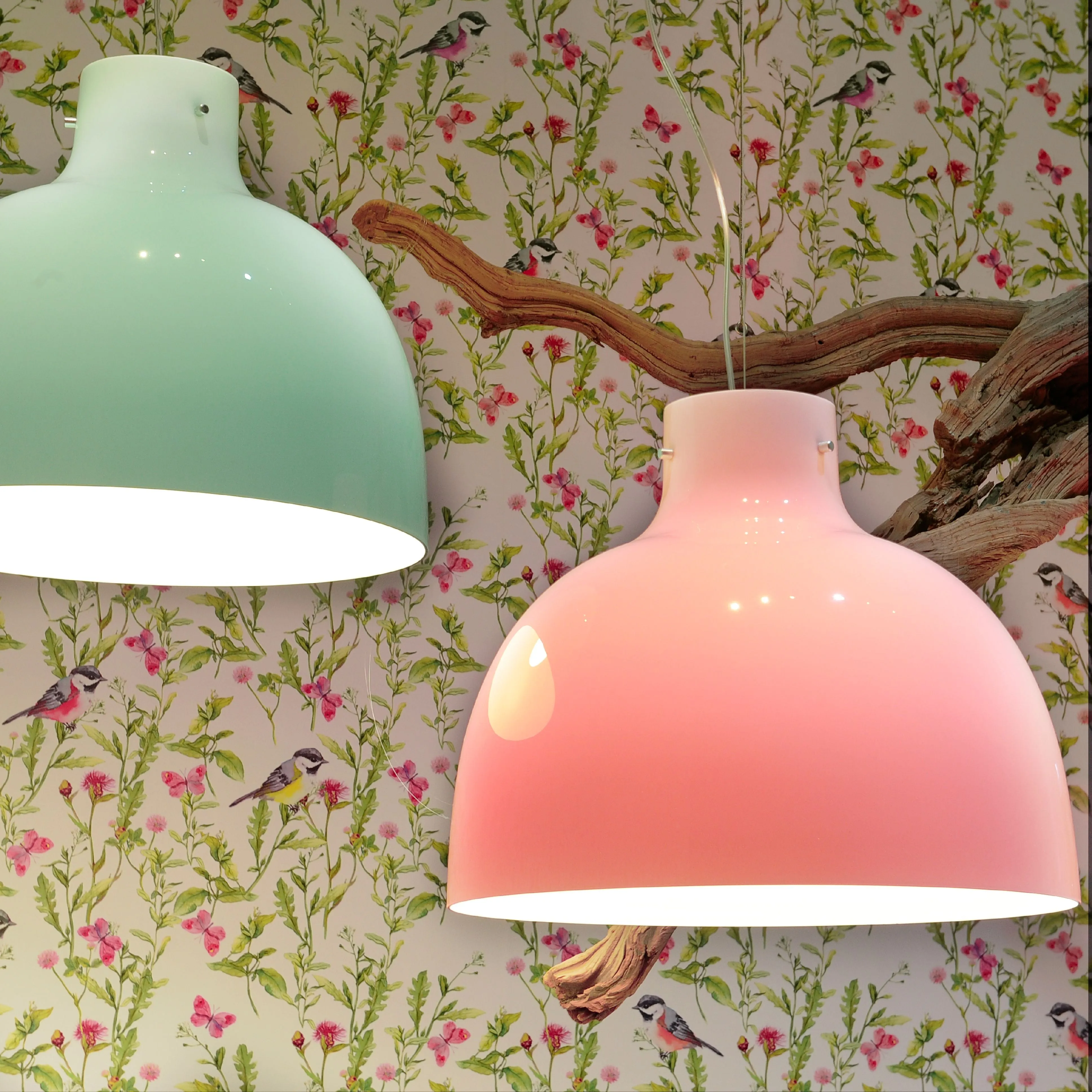 Kartell Bellissima Glossy Suspension Lamp, Pink