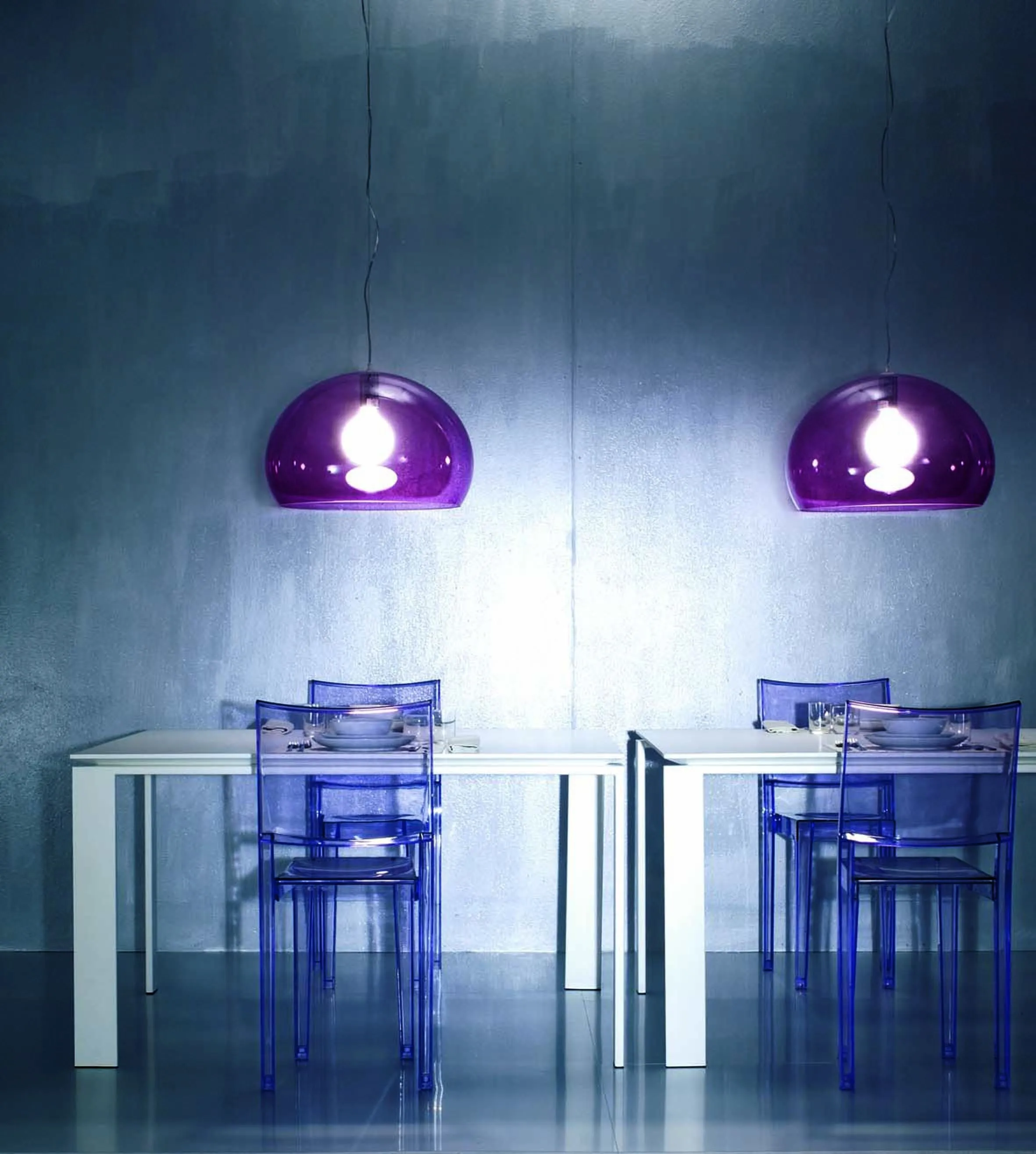 Kartell Fl/Y Suspension Lamp, Chrome