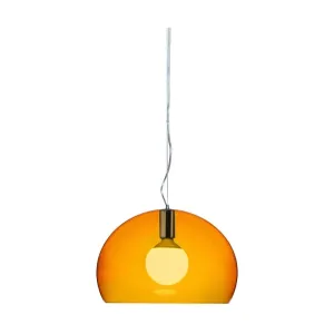 Kartell Fl/Y Suspension Lamp Small, Transparent/Orange